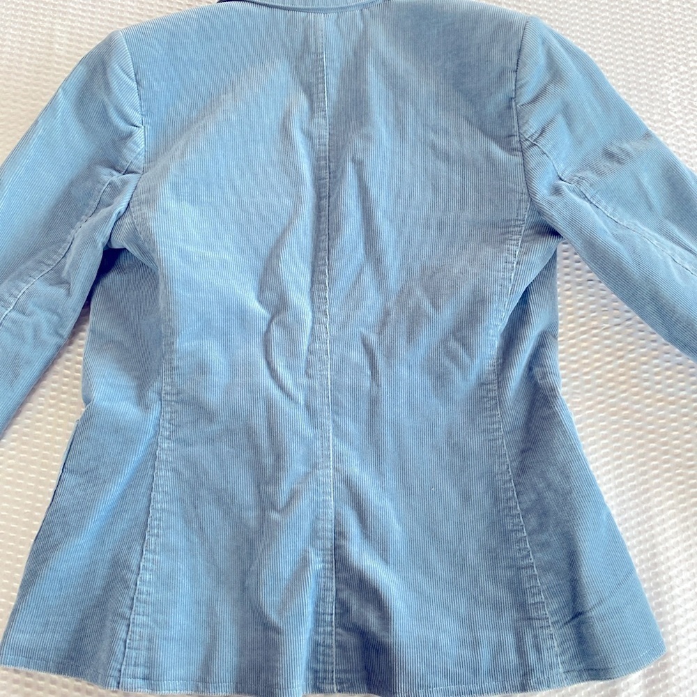 Boden Blue Corduroy Tailored Blazer Jacket Size 2P - Picture 5 of 12